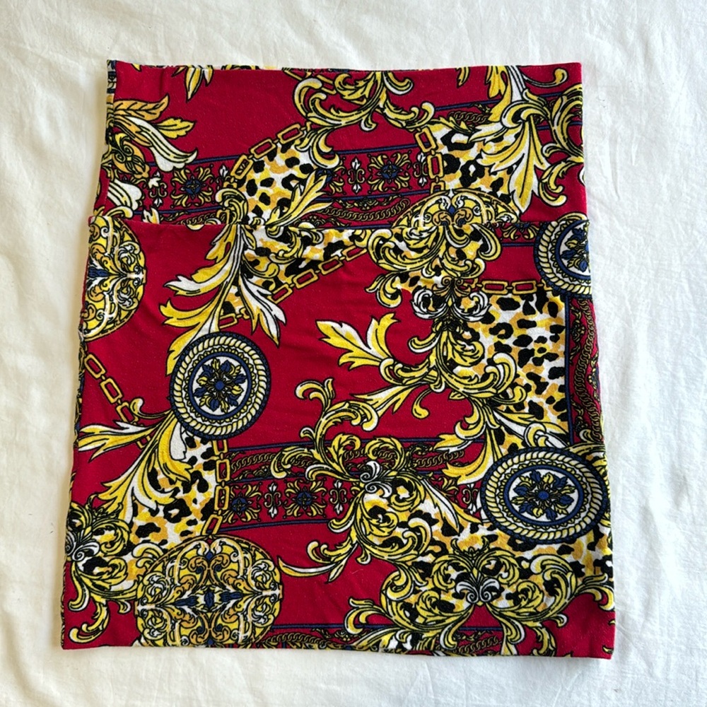 Print Bandage Skirt, Ultra Mini Skirt, Small